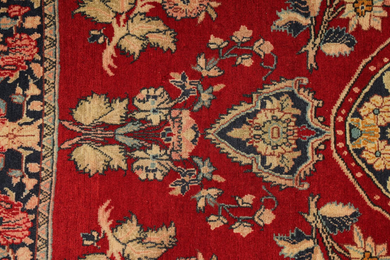 5x8 Red and Navy Persian rug