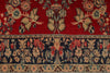 5x8 Red and Navy Persian rug