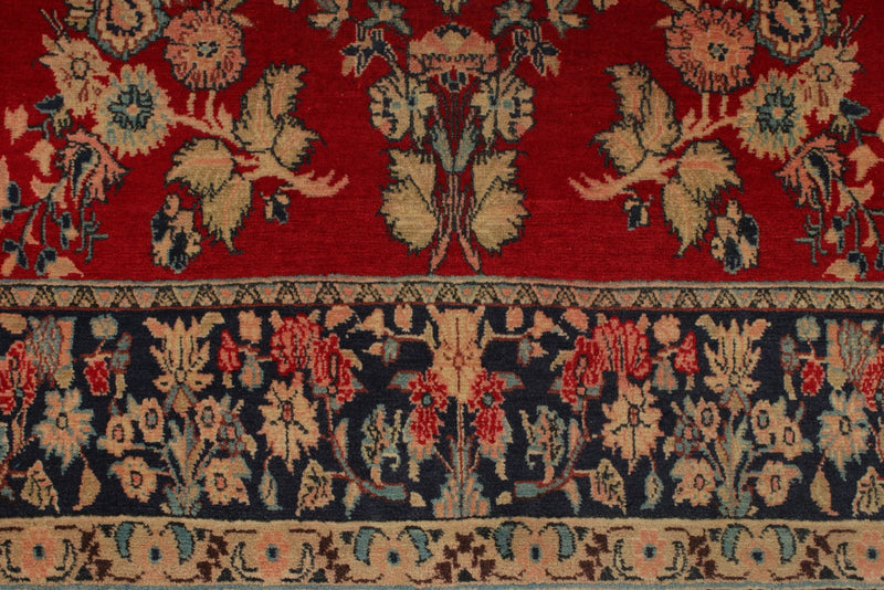 5x8 Red and Navy Persian rug