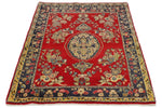 5x8 Red and Navy Persian rug