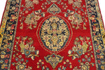 5x8 Red and Navy Persian rug