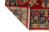 5x8 Red and Navy Persian rug