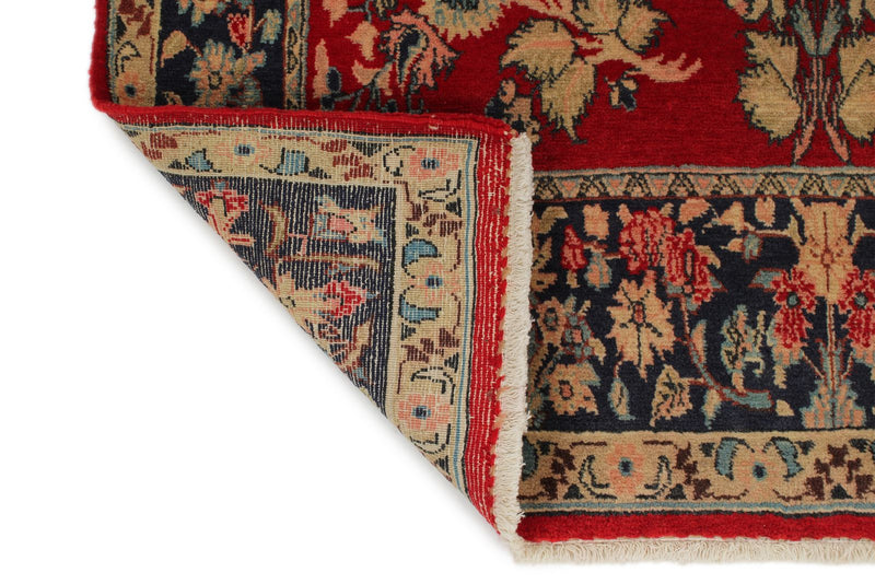 5x8 Red and Navy Persian rug