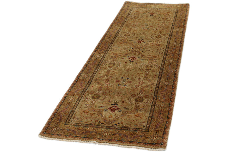 3x8 Beige and Ivory Persian Traditional Runner