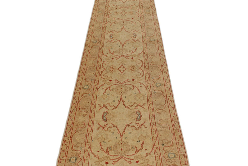 3x13 Ivory and Beige Persian Traditional Runner