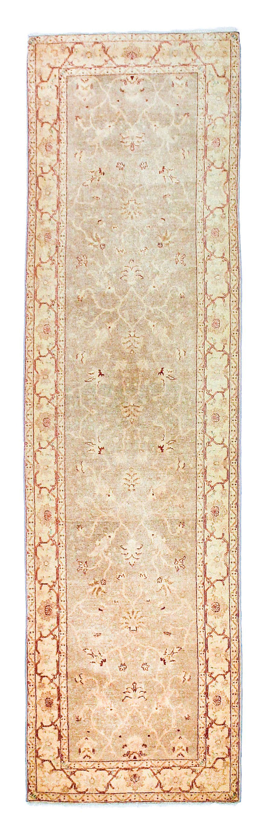 3x10 Light Brown and Beige Persian Traditional Rug