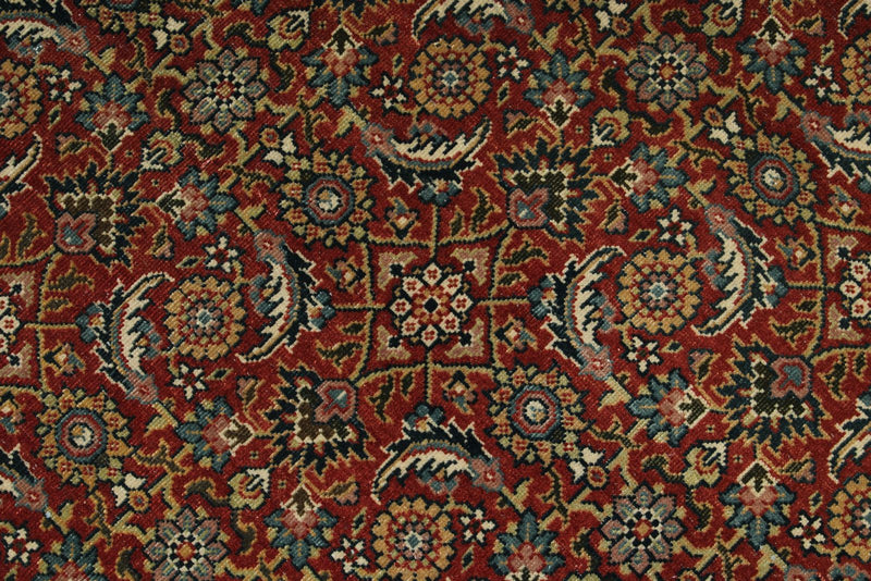 6x6 Burgundy and Navy Persian Traditional Rug