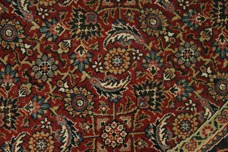 6x6 Burgundy and Navy Persian Traditional Rug