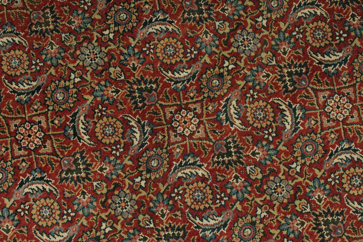 6x6 Burgundy and Navy Persian Traditional Rug