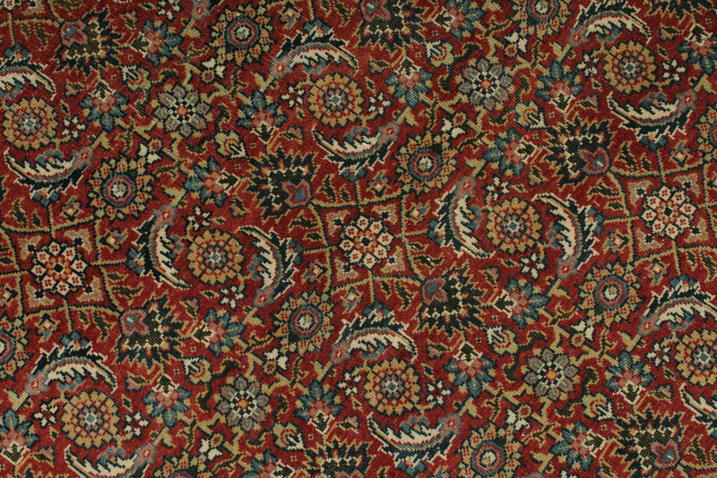 6x6 Burgundy and Navy Persian Traditional Rug