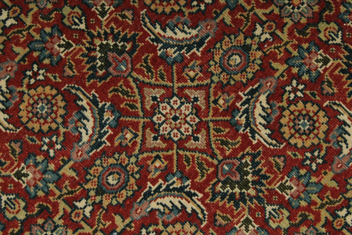 6x6 Burgundy and Navy Persian Traditional Rug