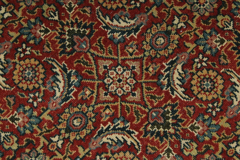 6x6 Burgundy and Navy Persian Traditional Rug