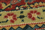 6x6 Burgundy and Navy Persian Traditional Rug