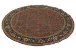 6x6 Burgundy and Navy Persian Traditional Rug