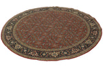 6x6 Burgundy and Navy Persian Traditional Rug