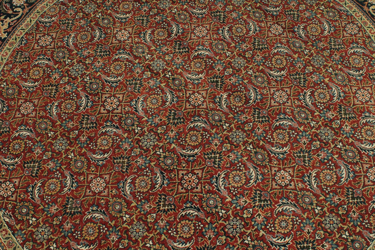 6x6 Burgundy and Navy Persian Traditional Rug