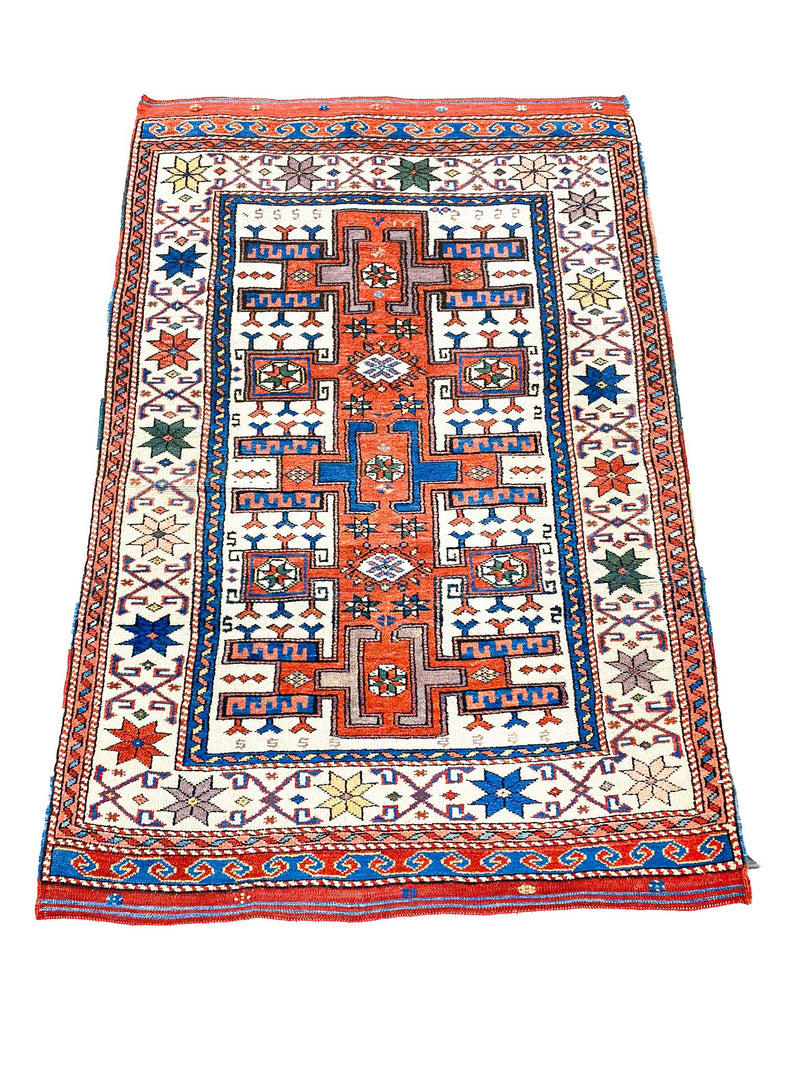 3x5 Multi-color Turkish Tribal Rug