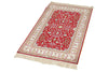 2x3 Red and Ivory Turkish Silk Rug