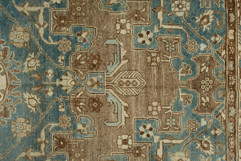 4x6 Blue and Ivory Persian Rug
