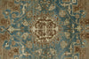 4x6 Blue and Ivory Persian Rug