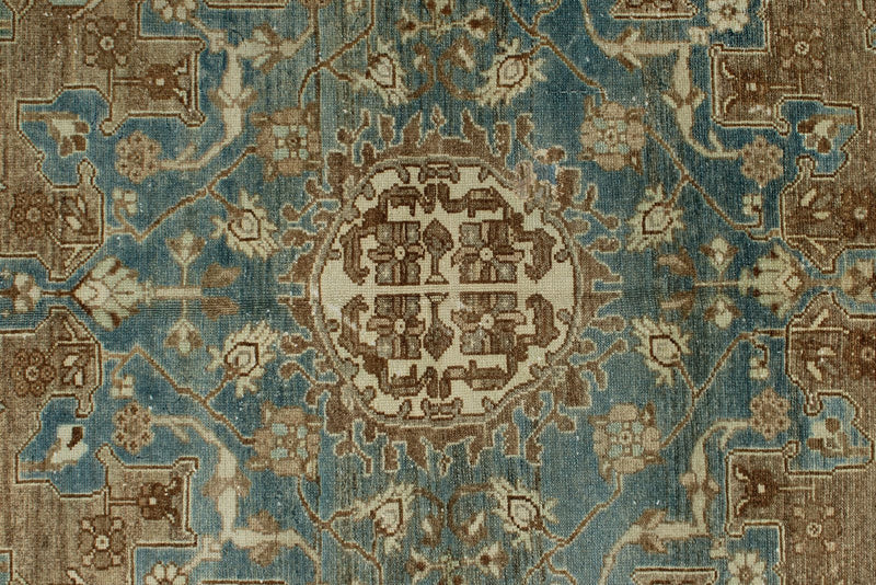 4x6 Blue and Ivory Persian Rug