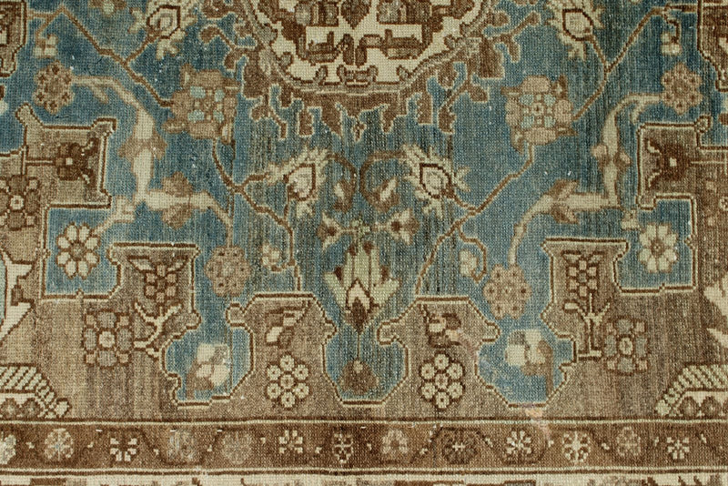 4x6 Blue and Ivory Persian Rug