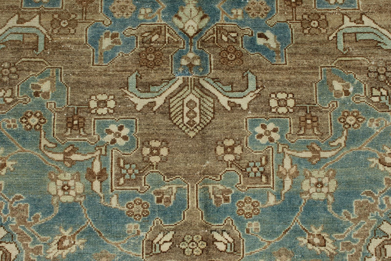 4x6 Blue and Ivory Persian Rug