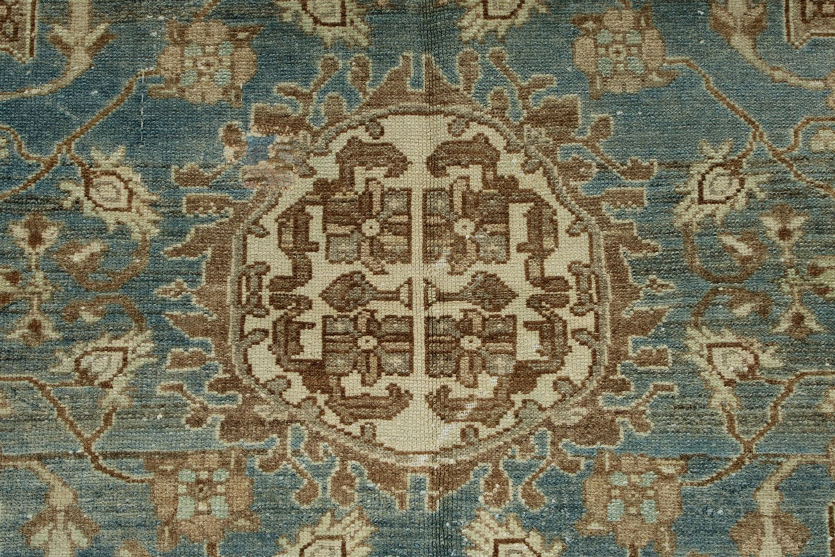 4x6 Blue and Ivory Persian Rug