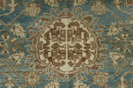 4x6 Blue and Ivory Persian Rug