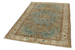 4x6 Blue and Ivory Persian Rug