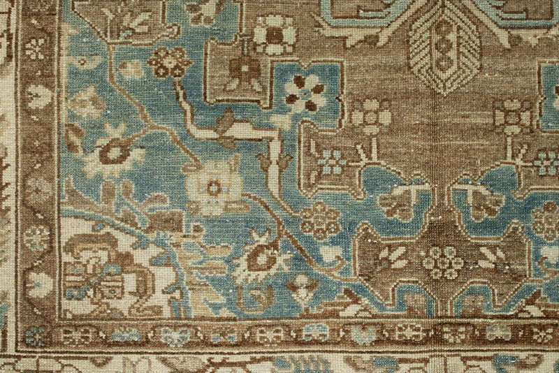 4x6 Blue and Ivory Persian Rug