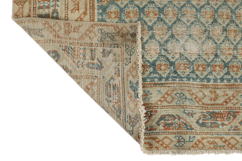 3x16 Blue and Ivory Persian Rug