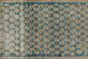 3x16 Blue and Ivory Persian Rug