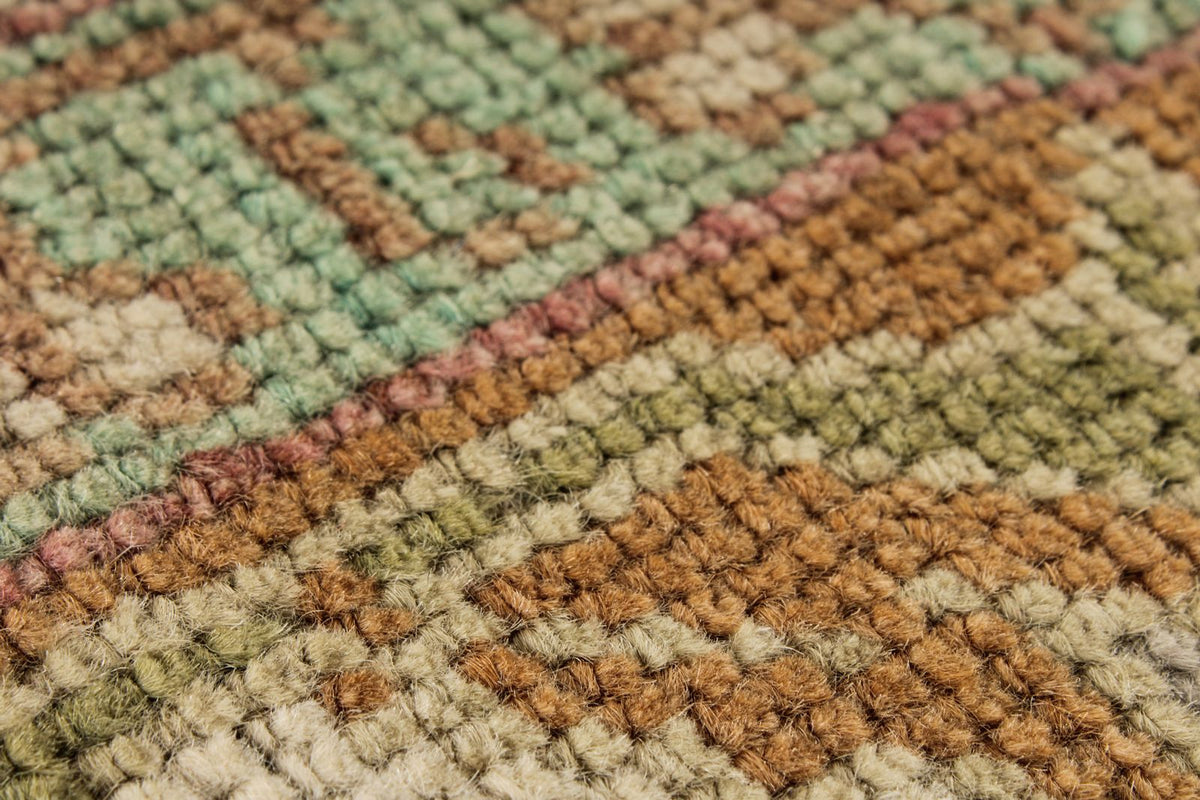 5x10 Pink and Green Turkish Tribal Runner