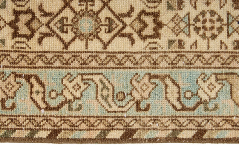 2x20 Beige And Blue Persian Traditional Runner