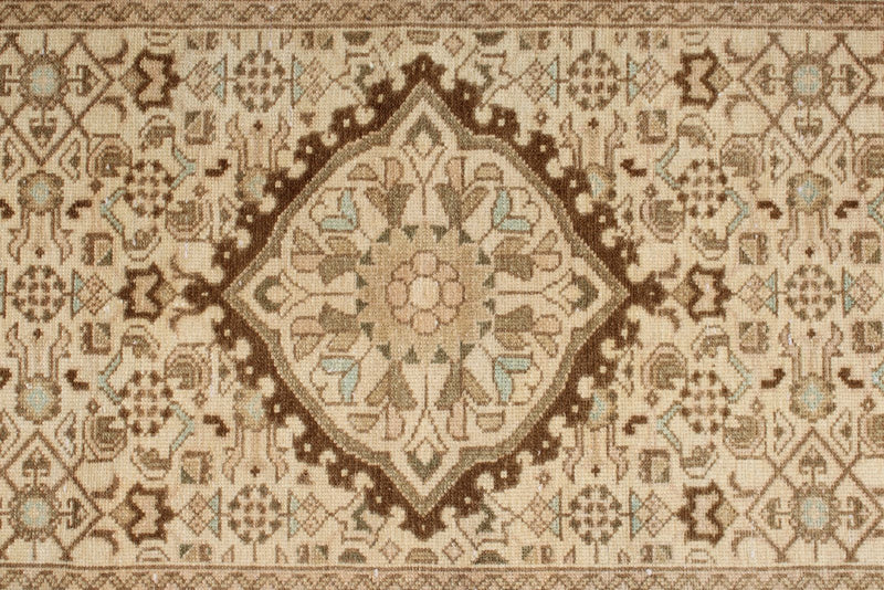 2x20 Beige And Blue Persian Traditional Runner