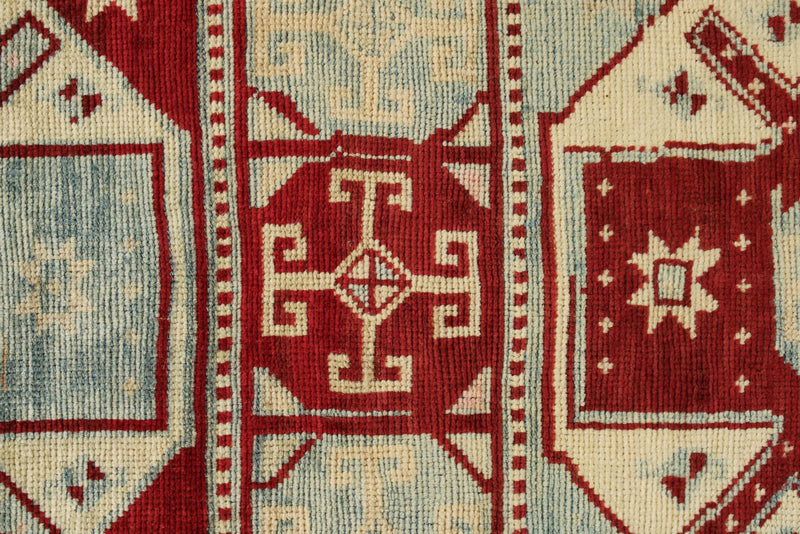 3x12 Red and Blue Turkish Tribal Runner