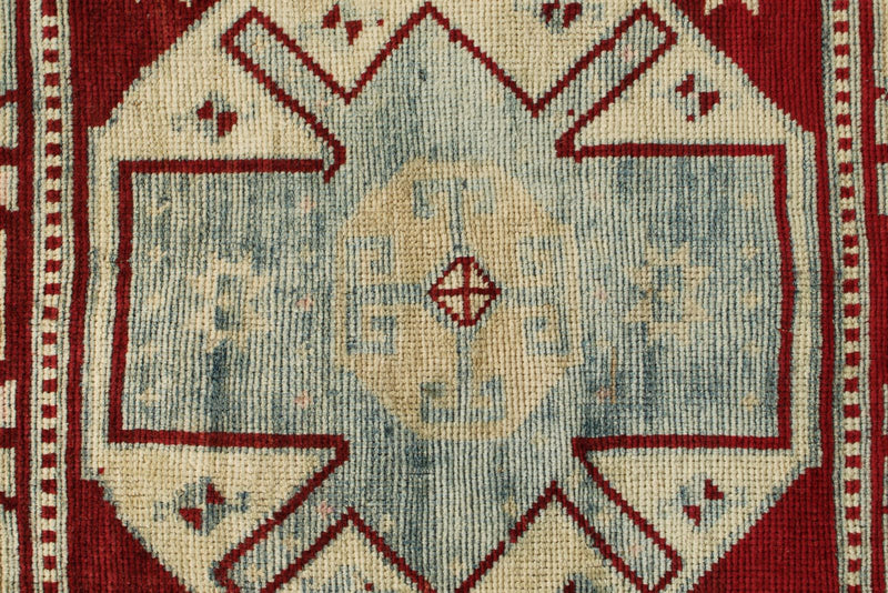 3x12 Red and Blue Turkish Tribal Runner