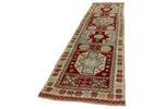 3x12 Red and Blue Turkish Tribal Runner