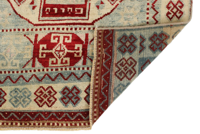 3x12 Red and Blue Turkish Tribal Runner