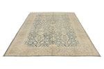 7x10 Blue and Ivory Persian Traditional Rug