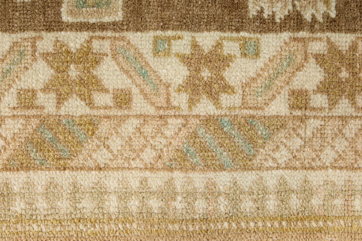 4x6 Brown and Green Persian Tribal Rug