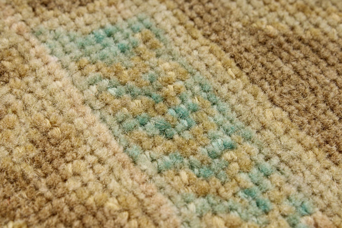 4x6 Brown and Green Persian Tribal Rug