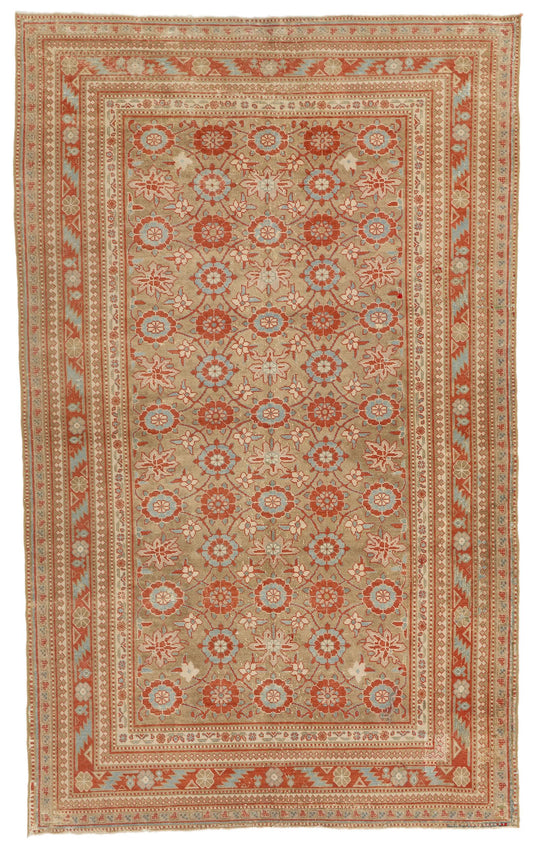 5x7 Red and Blue Persian Tribal Rug