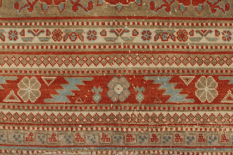 5x7 Red and Blue Persian Tribal Rug