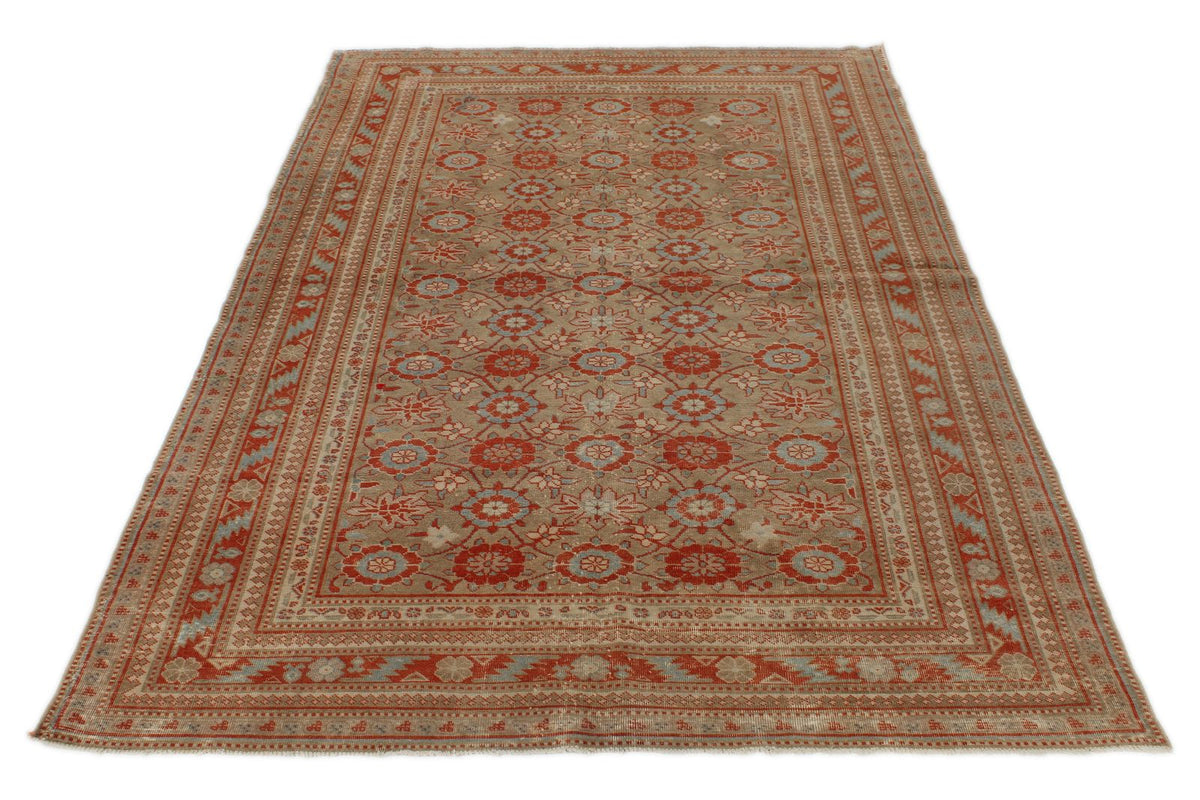 5x7 Red and Blue Persian Tribal Rug