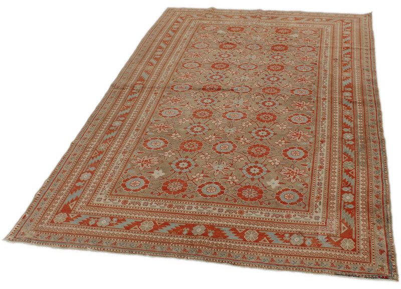 5x7 Red and Blue Persian Tribal Rug