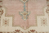 9x11 Pink and Ivory Turkish Tribal Rug