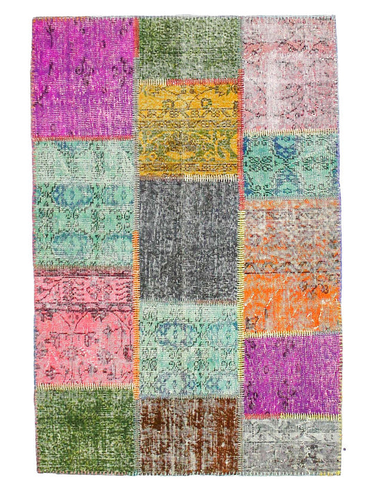 4x6 Multicolor Turkish Patchwork Rug