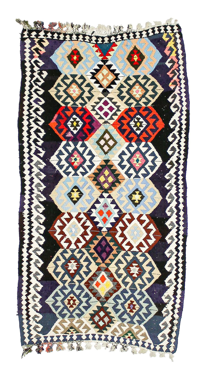 4x7 Multi-color Turkish Tribal Rug